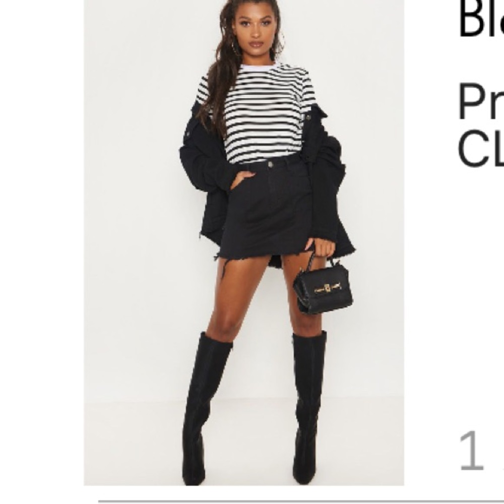 Black denim skirt - Picture 3 of 3